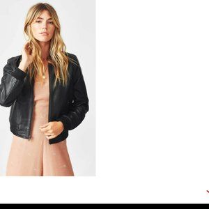 Wanderers bomber leather jacket sz M